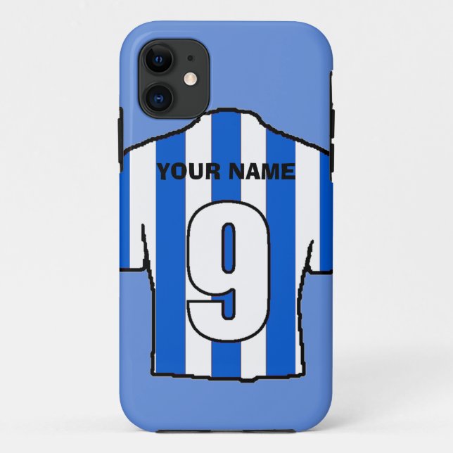 Phone Case with Club Colours! Blue & White Shirt (Back)