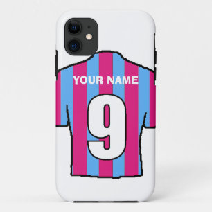 Phone Case with Club Colours! Claret & Blue Shirt