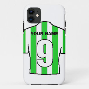 Phone Case with Club Colours! Green & White Shirt