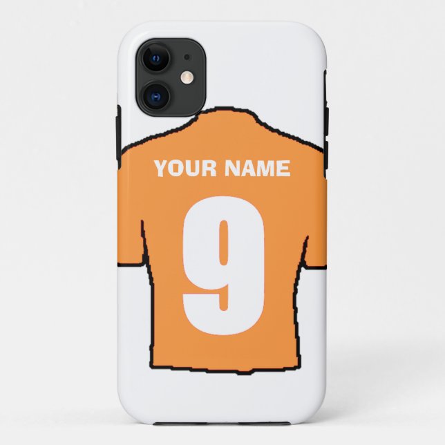 Phone Case with Club Colours! - Old Gold Shirt (Back)