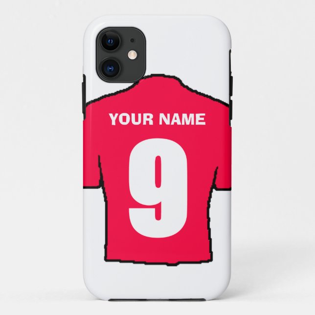 Phone Case with Club Colours! - Red Shirt (Back)