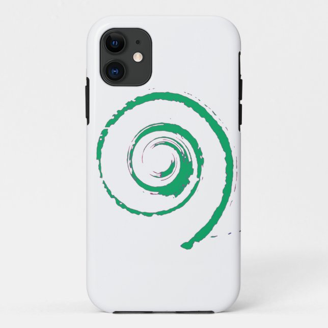 Phone Case with Green Twirl (Back)