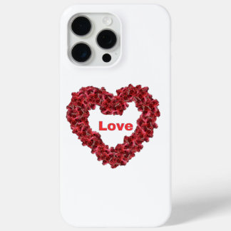 Phone Case with Red Heart and Love