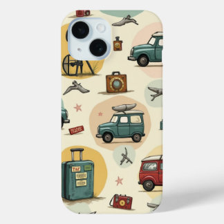 Phone Case With Travel Pattern