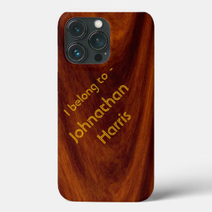 Phone case - Wood Grain with Name