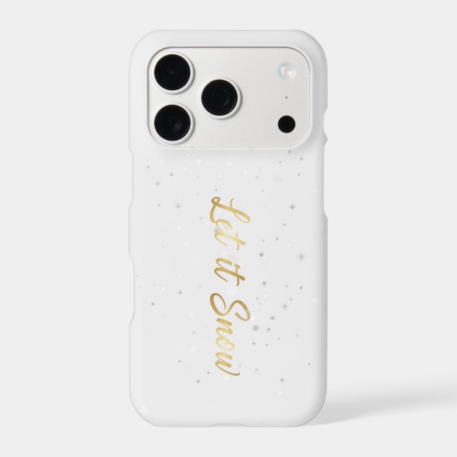 Phone CaseElegant Gold "Let it Snow" Phone Case -  (Back)