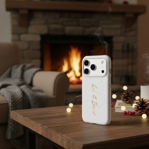 Phone CaseElegant Gold "Let it Snow" Phone Case - 