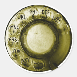 Phone Dialler Classic Round Sticker