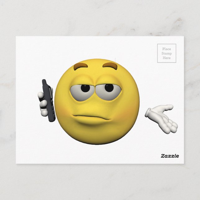 Phone emoticon postcard (Back)