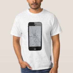 Phone Glass with Broken Glass-Look T-Shirt