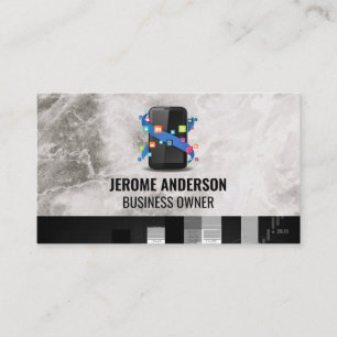 Phone Icon   Stock Market Graph Business Card