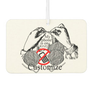 Phone is on Knit Thunder_Cove Car Air Freshener