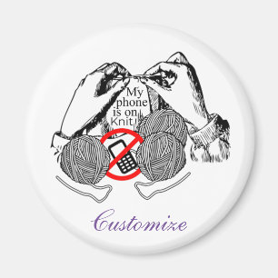 Phone is on Knit Thunder_Cove Magnet