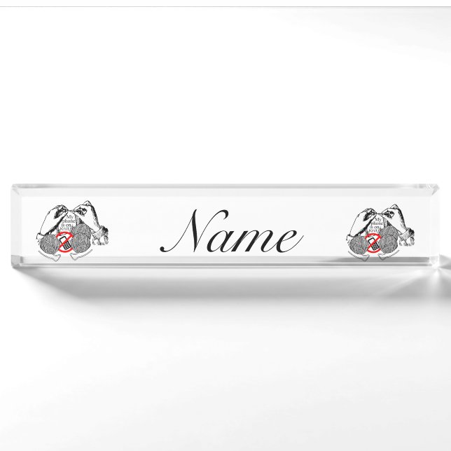 Phone is on Knit Thunder_Cove  Nameplate (Front)