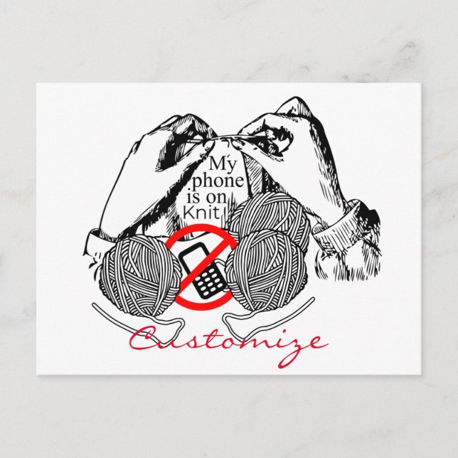 Phone is on Knit Thunder_Cove Postcard (Front)