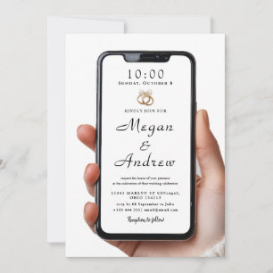 Phone Lock Screen Wedding Invitation