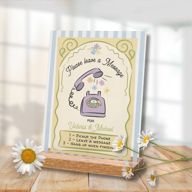 Phone Message sign for wedding bridal shower (Creator Uploaded)