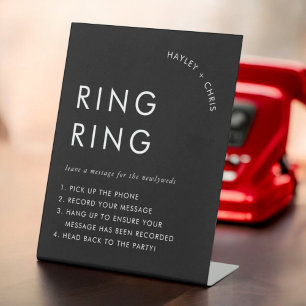 Phone Message Wedding Audio Guest Book Pedestal Sign
