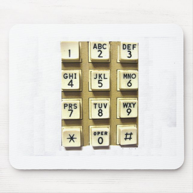 Phone Numbers Mouse Mat (Front)