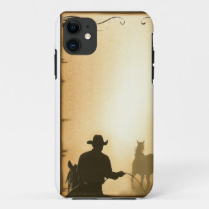 phone protector case= Western Ranch Roping Cowboy iPhone 11 Case