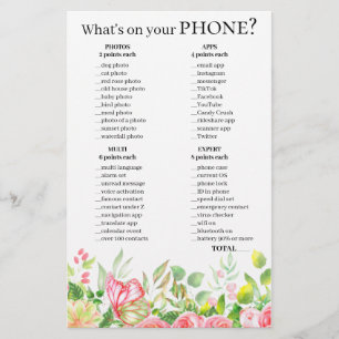 Phone Question Game 💍 Bridal Shower 