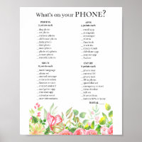 Phone Question Game 💍 Bridal Shower