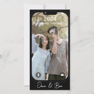 Phone Screen Photo Girlfriend Valentine's Day Holiday Card