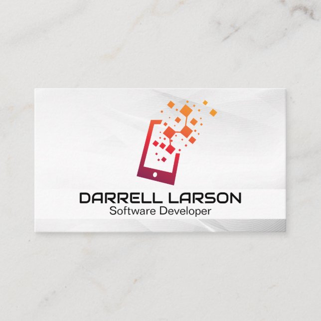 Phone Tech Logo Business Card (Front)