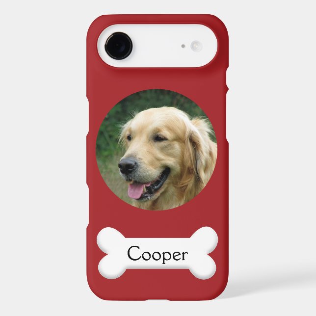 PhoneCase - Custom pet (dog) photo and name Case-Mate iPhone Case (Back)