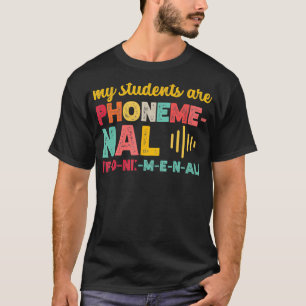 Phonemic Awareness Phonics Teacher Retro Science o T-Shirt