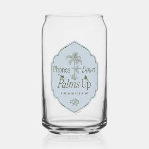 Phones Down, Palms Up - The White Lotus Can Glass