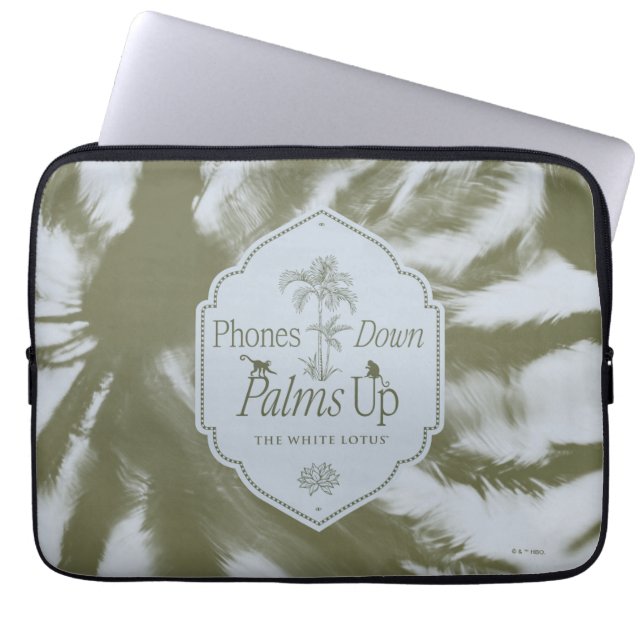 Phones Down, Palms Up - The White Lotus Laptop Sleeve (Front)