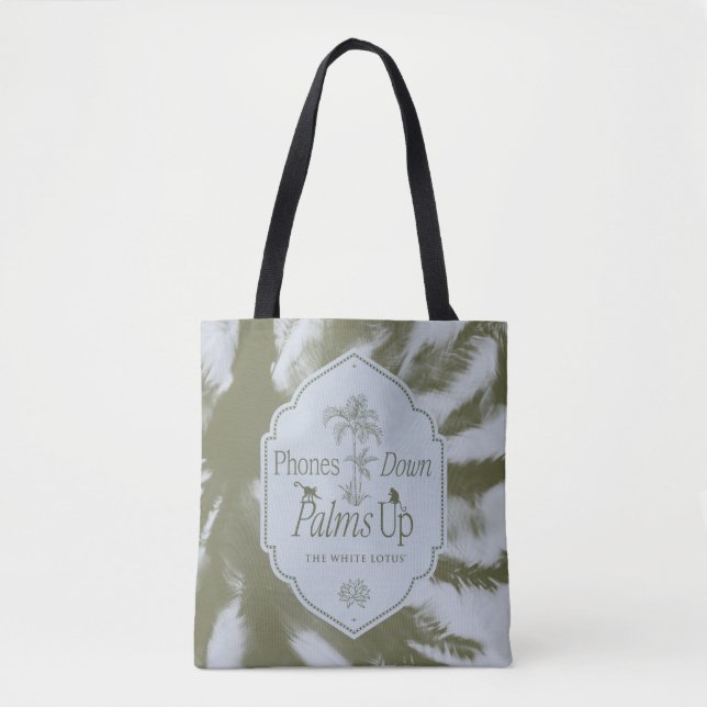 Phones Down, Palms Up - The White Lotus Tote Bag (Front)