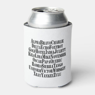 PHONETIC ALPHABET / CODE WORDS CAN COOLER