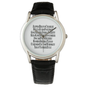 PHONETIC ALPHABET / CODE WORDS WATCH
