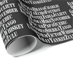 PHONETIC ALPHABET / CODE WORDS WRAPPING PAPER
