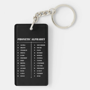 Phonetic Alphabet Key Ring