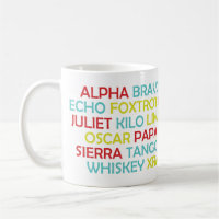Phonetic Alphabet Mug