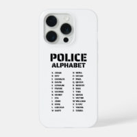 Phonetic Alphabet Police iPhone 15 Pro Case