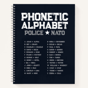 Phonetic Alphabet Police ★ NATO — Midnight Navy Notebook