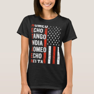 Phonetic Alphabet Retired Veteran Retirement Army T-Shirt