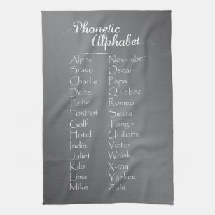 Phonetic Alphabet Teacher Cadet Training Spelling Tea Towel
