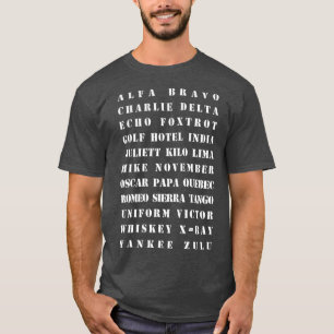 Phonetic Military Alphabet Graphic T-Shirt