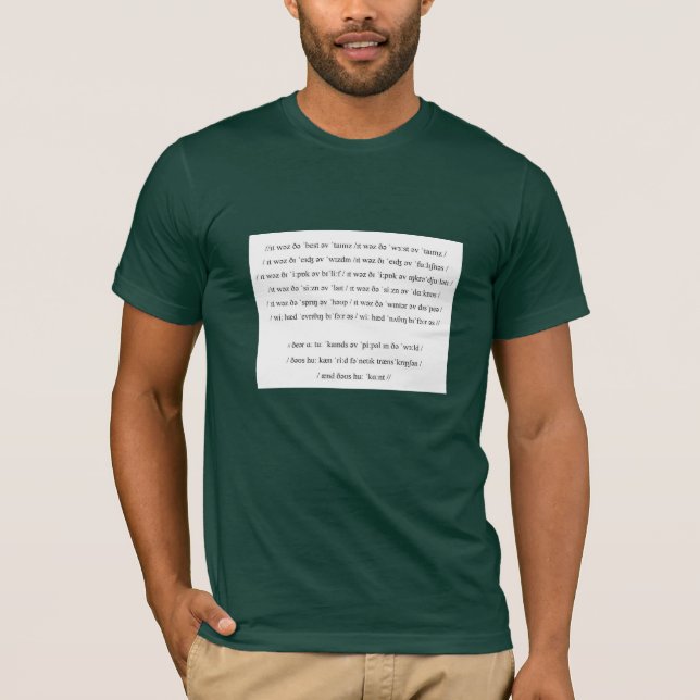 Phonetic transcription T-Shirt (Front)