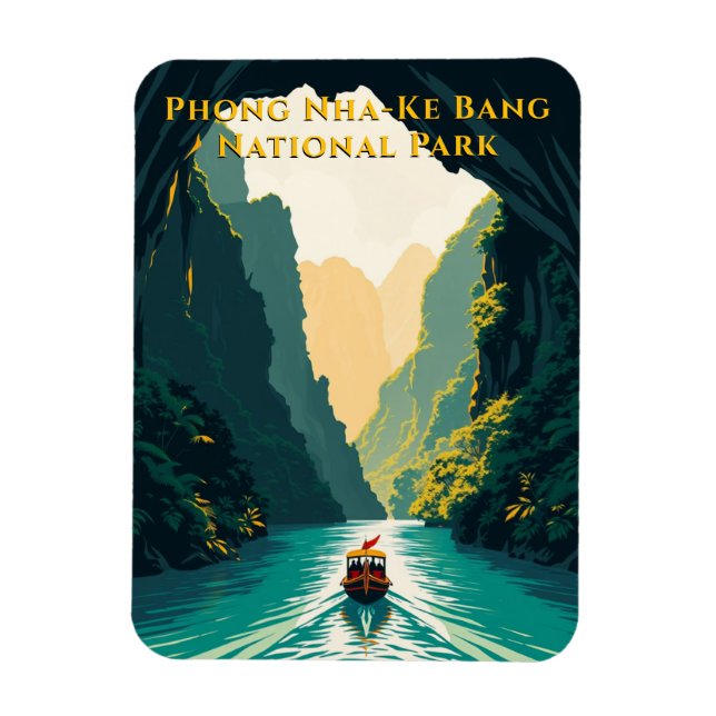  Phong Nha Vietnam River Travel Magnet (Vertical)