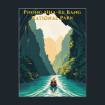 Phong Nha Vietnam River Travel Postcard<br><div class="desc">Share the adventure of river travel in Phong Nha-Ke Bang National Park with this scenic postcard! Featuring a boat journey along the river leading to fascinating cave entrances. Capture the unique experience of exploring Vietnam's natural wonders by water. Perfect for adventure travelers and nature lovers.</div>