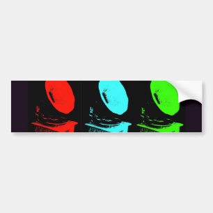 Phonograph Collage Bumper Sticker