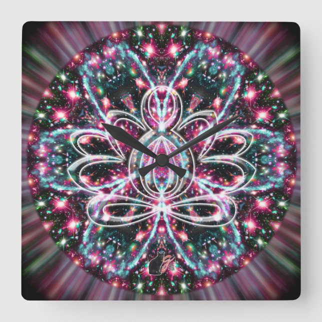 Phosphorescence Zen Lotus Clock (Front)