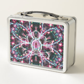 Phosphorescence Zen Lotus Metal Lunch Box