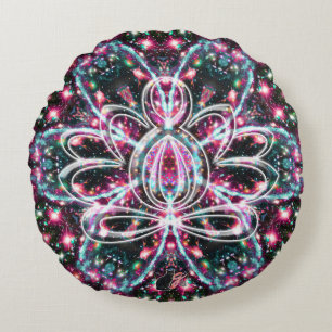 Phosphorescence Zen Lotus Round Pillow